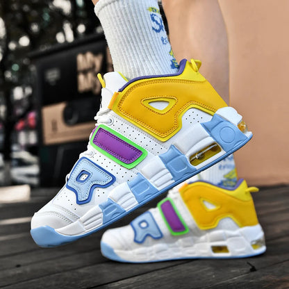 2024 New Fashion Men Sneakers on-slip Wear-resistant Men Casual Sneakers Air Cushion Breathable Soft Bottom Man Basketball Shoes Good Vibrations