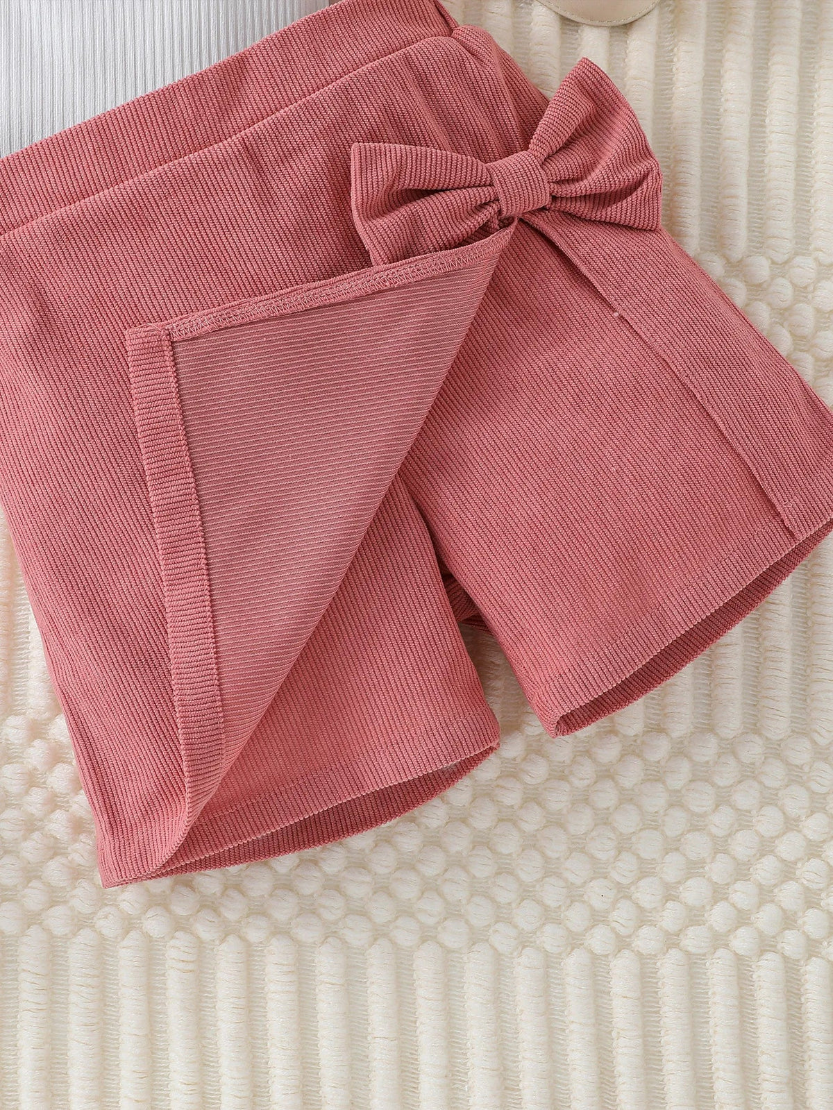 Toddler Girl Summer Fashion Casual Clothes Top With Heart Puff Sleeve &Pink Short Pant With Bow Active Clothing Set For 1-6Y Good Vibrations
