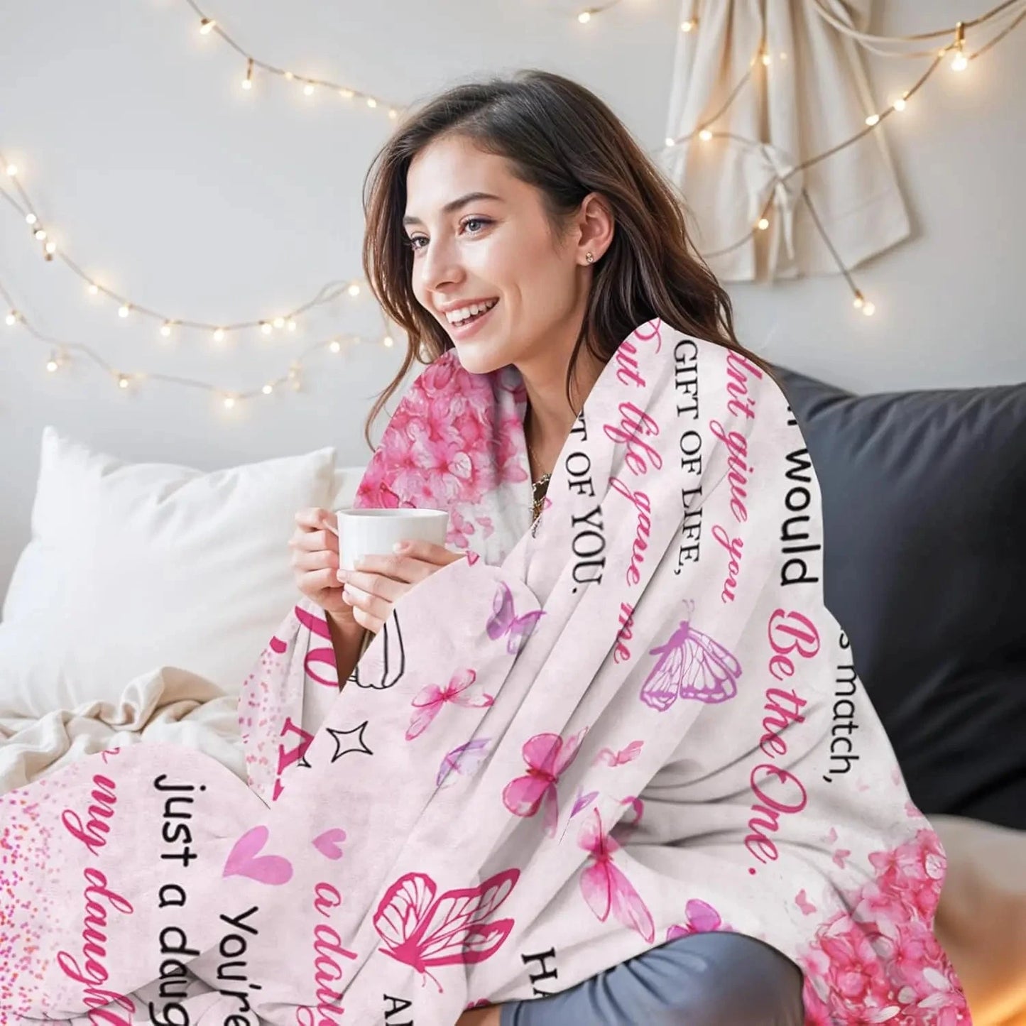 Daughter in Law Blanket from Mom, Mothers Day Blanket Gifts for Daughter, to My Daughters for Women, Future Daughters Gift, Birt Good Vibrations