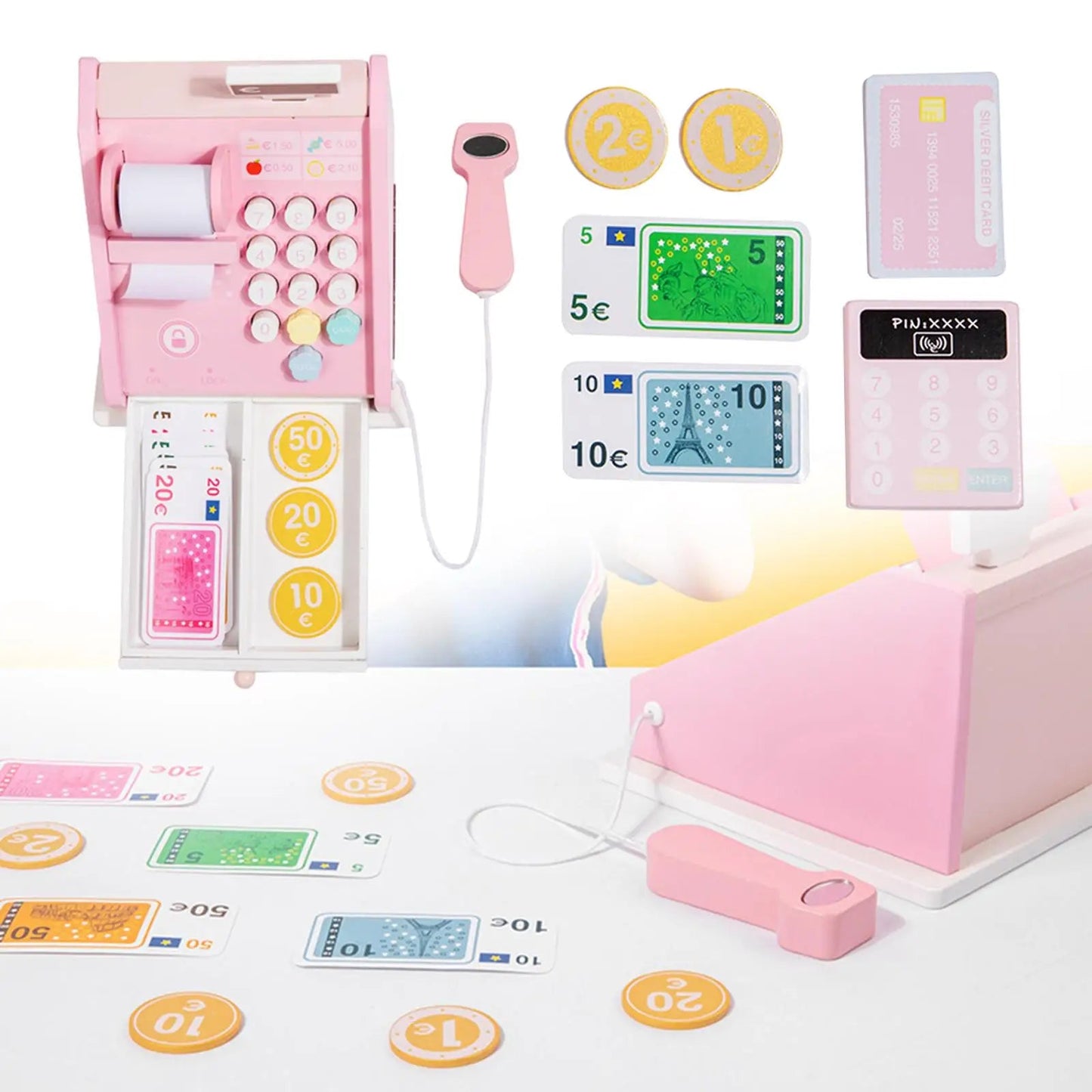 Register Toy Shopping ier Playset for Age 3-7 Girls Boys Gift Good Vibrations