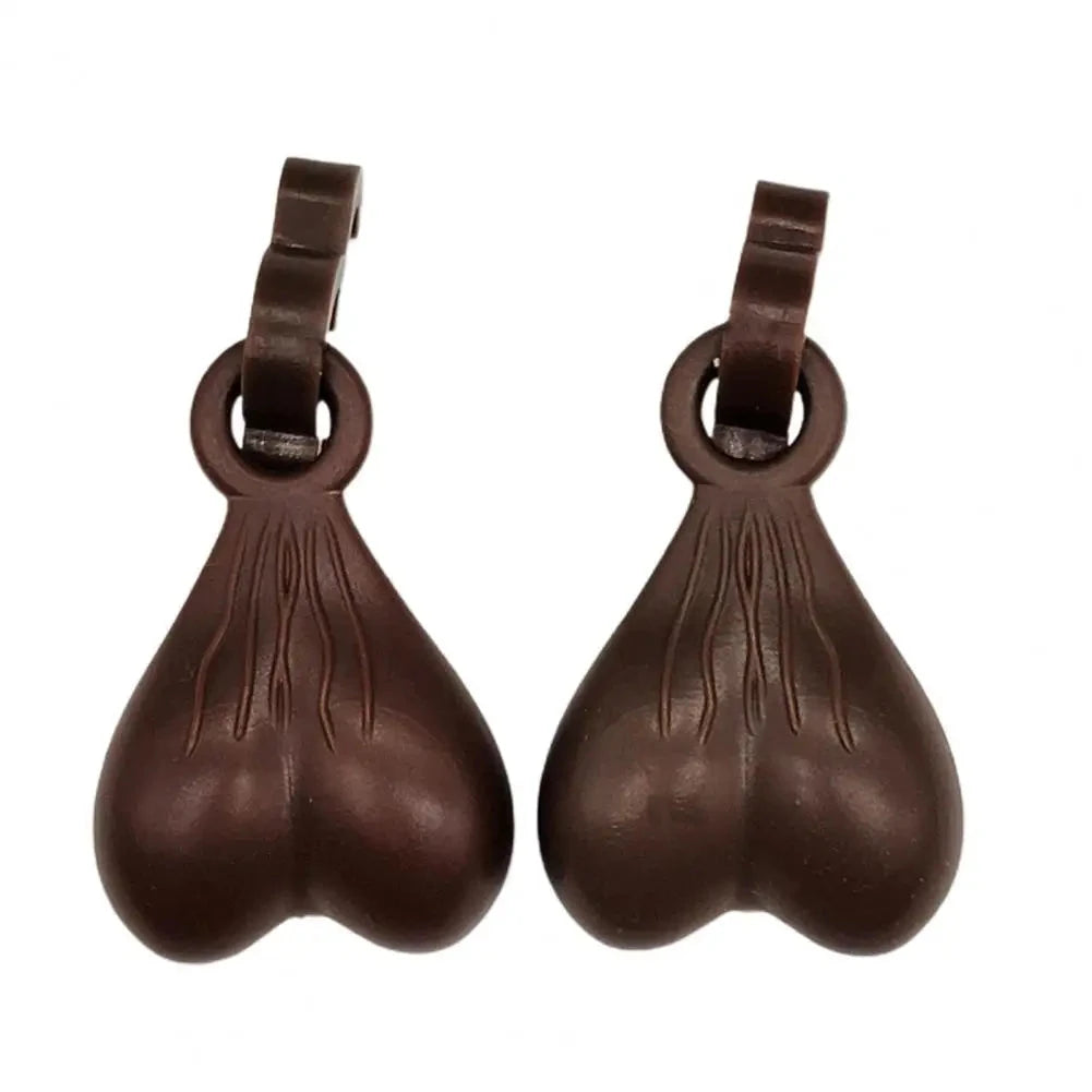 2Pcs Resin Croc Balls Shoe Charm Hanging Pendant Outdoor Sandals Novelty Testis Funny Sandal Shoes Ball Ornaments Shoe Buckle Good Vibrations