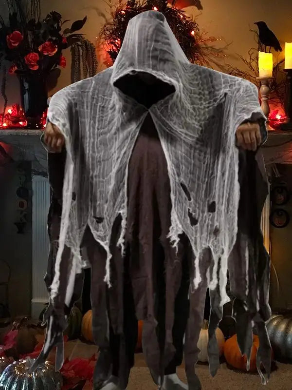 Halloween Cape Unisex Halloween Ghost Dementors Cosplay Costume Horror Dress Up Cape Halloween Horror Costume Cloaks Props Good Vibrations