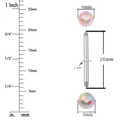 6PCS Acrylic AB Tongue Piercing Set Nipple Piercing Barbell Bulk 14G Shiny Tongue Barbell Lot Nipple Ring Pack Piercing Lengua Good Vibrations Adult Super Store