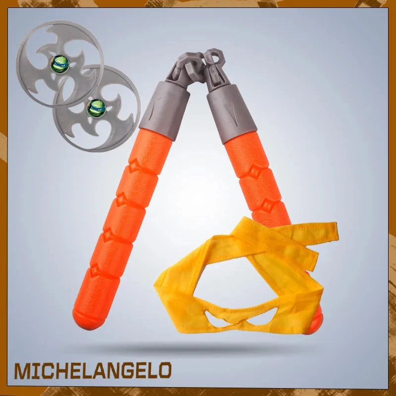 Teenage Ninja Turtles Eye Mask Nunchaku Darts Knife And Knife Can Anime Cosplay Wear Children's Performance Weapons Props Gifts Good Vibrations