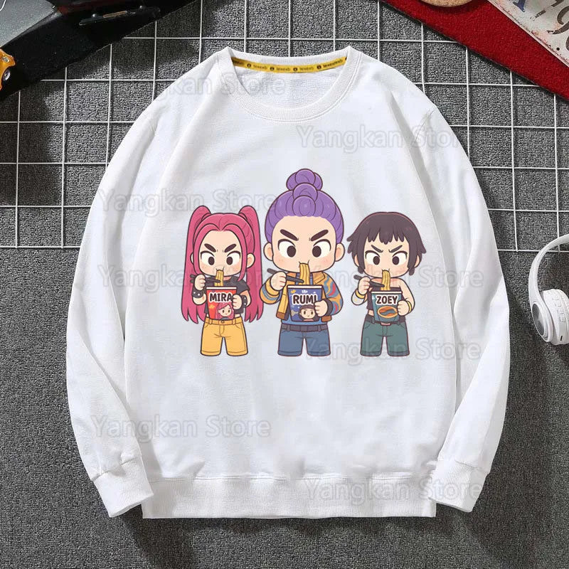 Kpop Demon Hunter Classic Men Women Hooded Sweatshirt K Pop Demon Hunters Fashion Graphic Casual Hoodie Good Vibrations