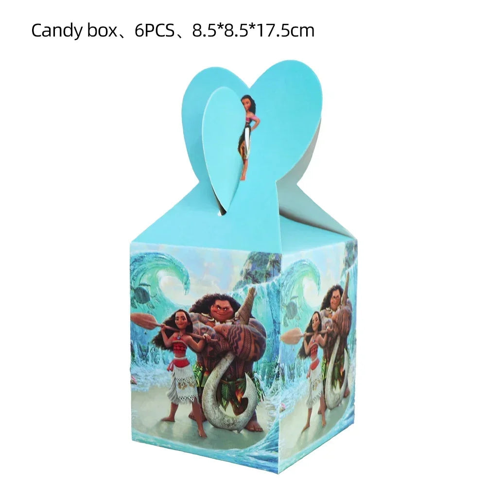 New MINISO Moana Theme Children Birthday Party Disposable Tableware Cup Plate Flag Kids Girls Wedding Party Decoration Supplies Good Vibrations