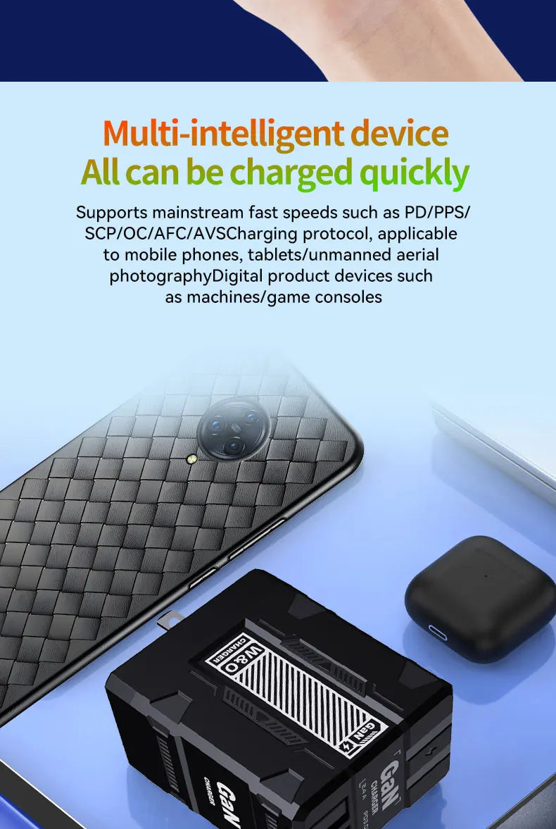 GaN 20W Fast charging PD3.0 Charger Type C lighting For iPhone 12 13 Samsung Huawei Xiaomi Mobile Phone EU/US Plug Wall Charger Good Vibrations