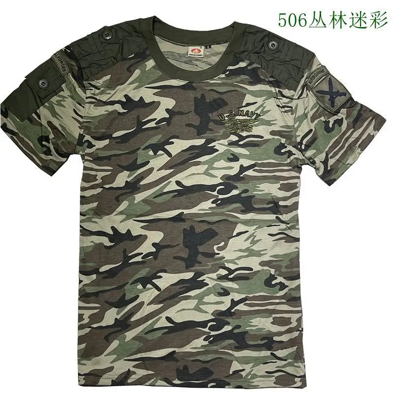 Army Tactical T-shirt Men's Spring Autumn Long Sleeve Military T Shirt Combat Clothes Uniform Tops Round Neck Cotton Tee 4XL Good Vibrations