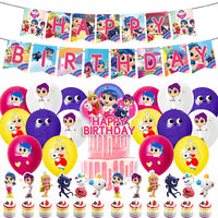 True Rainbow Kingdom Party Supplies Disposable Tableware Plates Balloon Cake Topper Kids For Boy Girl Favor Birthday Party Decor Good Vibrations