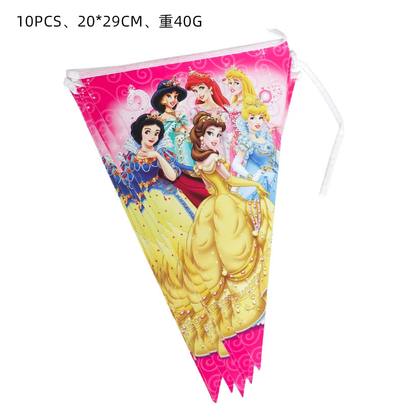 Princess Party Decorations Kids Girls Birthday Supplies Include Paper Cup Plate Napkin Balloon Banner Tablecloth Cake Topper Good Vibrations