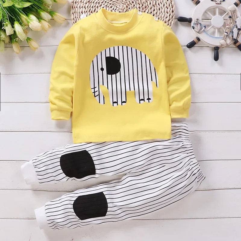 Kids Clothes Children Sets Children's Clothing Boys Girls CottonAutumn winter Clothing Pants Sleepwear Underwear Christmas Gift Good Vibrations