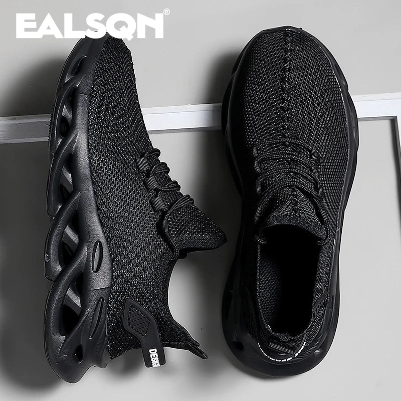 Men Sports Running Black Jogging Shoes Casual Sneakers Brown Outdoor Breathable Mesh Women Light Shock-absorption Black Tennis Good Vibrations