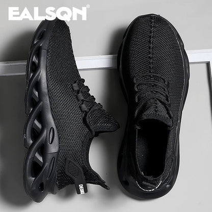 Men Sports Running Black Jogging Shoes Casual Sneakers Brown Outdoor Breathable Mesh Women Light Shock-absorption Black Tennis Good Vibrations