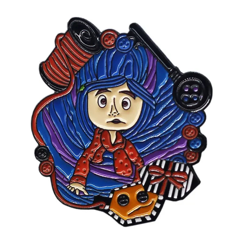 Halloween Horror Doll Brooch Anime Trend Bag Accessories Pin Personalized Metal Denim Hat Badge Collar Jewelry Boutique Gifts Good Vibrations