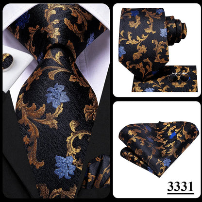Hi-Tie Blue Business Solid 100% Silk Men's Tie NeckTie 8.5cm Ties for Men Formal Luxury Wedding High Quality Gravata Good Vibrations