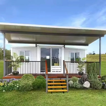 20Ft Australia Modern Granny Flat 2 Bedroom Luxury Predfabricated Container Homes Tiny House Expandable Container House Good Vibrations
