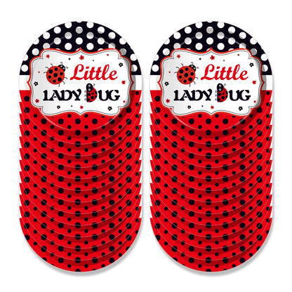 Insect Ladybug Party Disposable Tableware Sets Kids Birthday Plates Cups Napkins For Baby Shower Party Dinnerware Decoration Good Vibrations