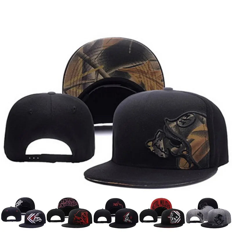 Unisex Helmeted Man Embroidery Hip-hop Hats Spring and Autumn Outdoor Adjustable Casual Baseball Caps Sunscreen Hat Good Vibrations