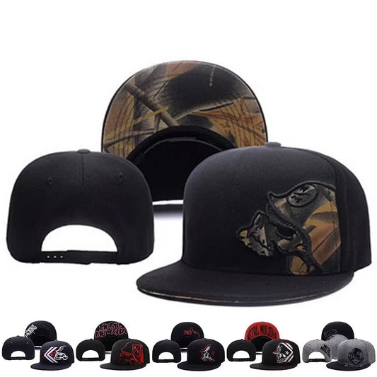 Unisex Helmeted Man Embroidery Hip-hop Hats Spring and Autumn Outdoor Adjustable Casual Baseball Caps Sunscreen Hat Good Vibrations