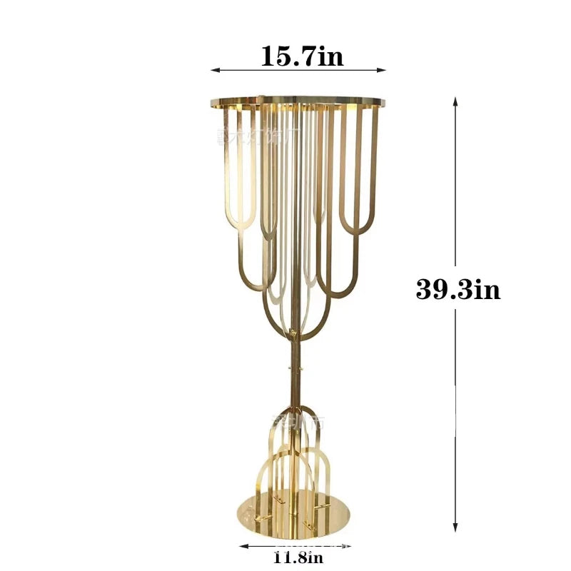 2/5/6/10pcs Wedding decoration wedding metal gold flower stand vase arch tree centerpieces for table decor modernl Decoration Good Vibrations