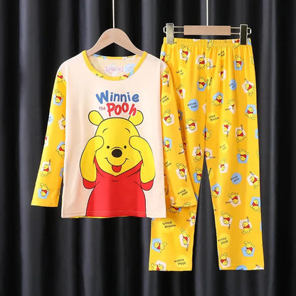 New Pajamas Boys Girls Pajamas Stitch Clothing Sets Kids Long Sleeve +Pant 2 Pieces Children Home Clothing Girl Nightgown Pjs Good Vibrations