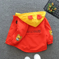 Baby Clothes Girls Thin Jacket New Autumn Trendy Costume Boys Cardigan Zipper Hooded Outerwear Children Windbreaker Coat Good Vibrations
