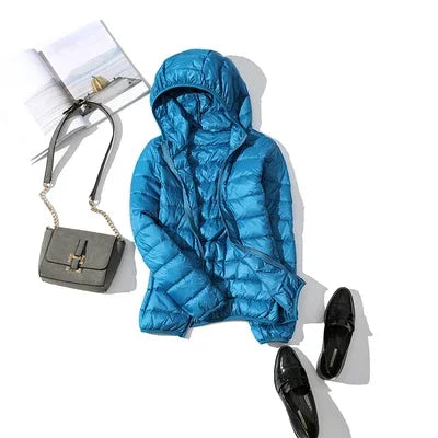 2021 New 90% Duck Down Jacket Women Autumn Winter Coat Lady Ultralight Down Jacket Good Vibrations