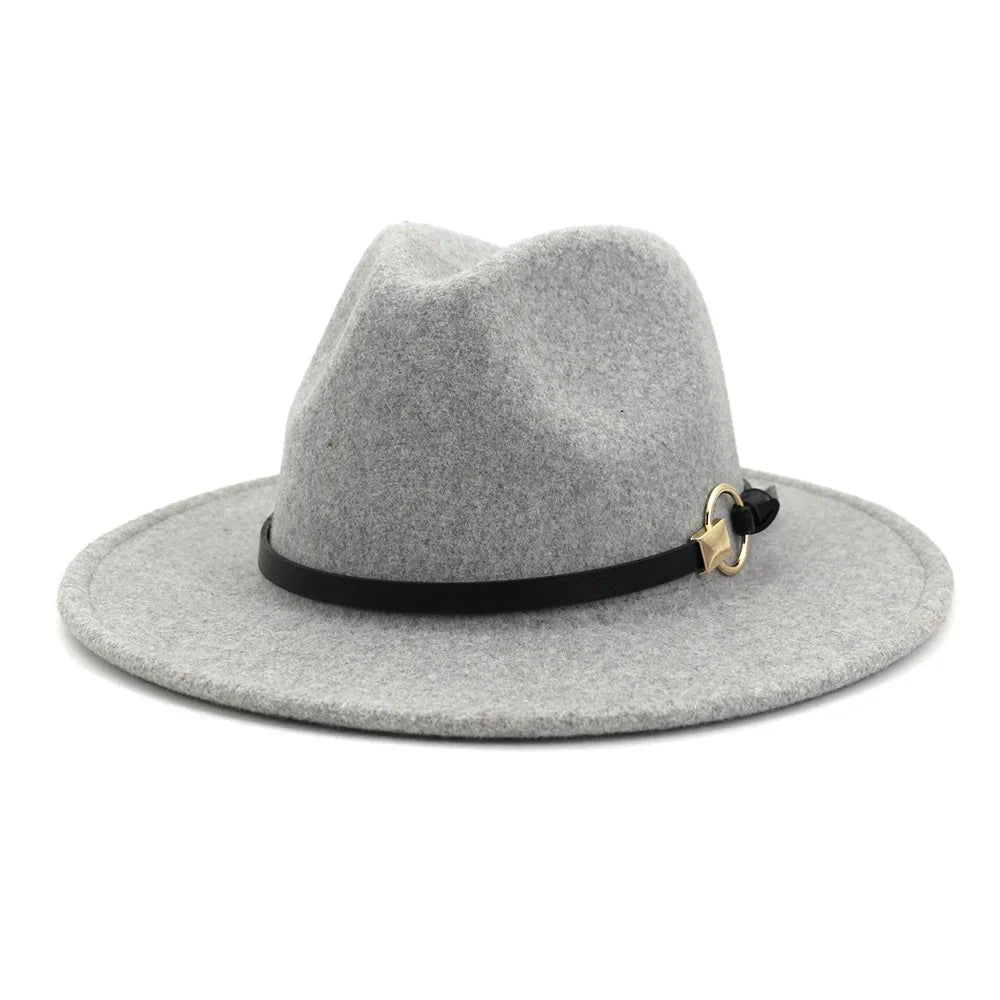 fedora hats for men and women couples jazz hats autumn and winter multicolor fashion wild warm flat brimmed hat Good Vibrations