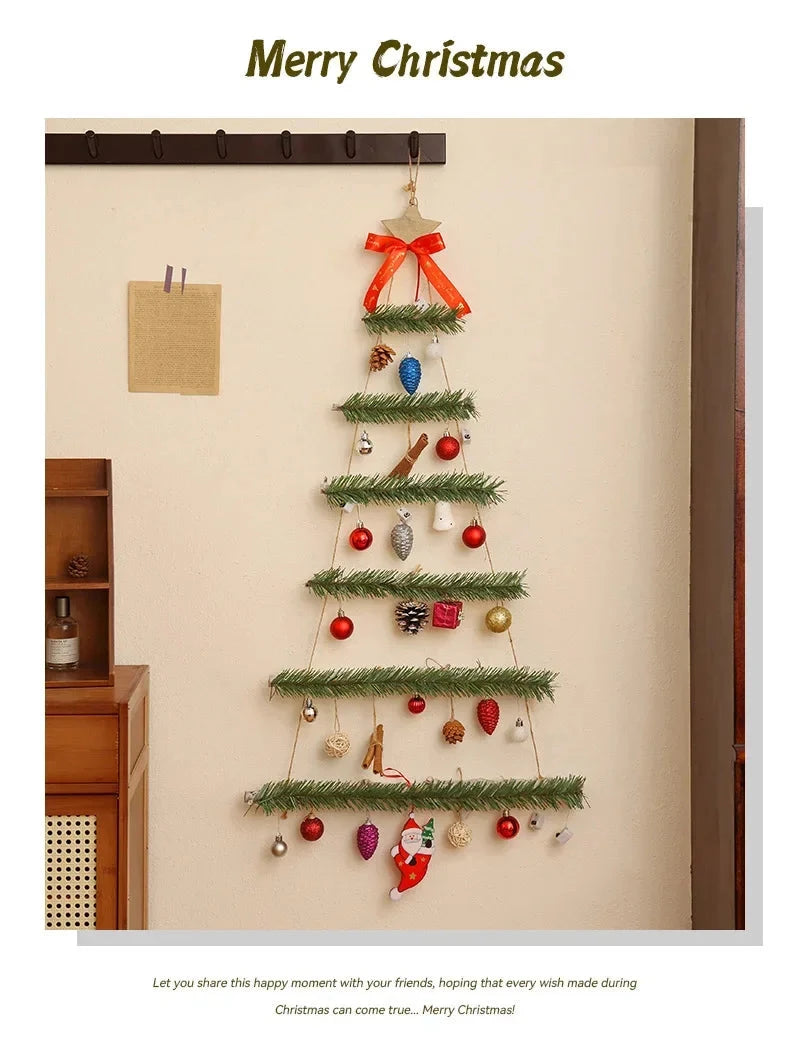 Christmas Decorations Wall Light Non-woven Christmas Tree Christmas Scene Decoration Window Decoration Supplies Santa Good Vibrations