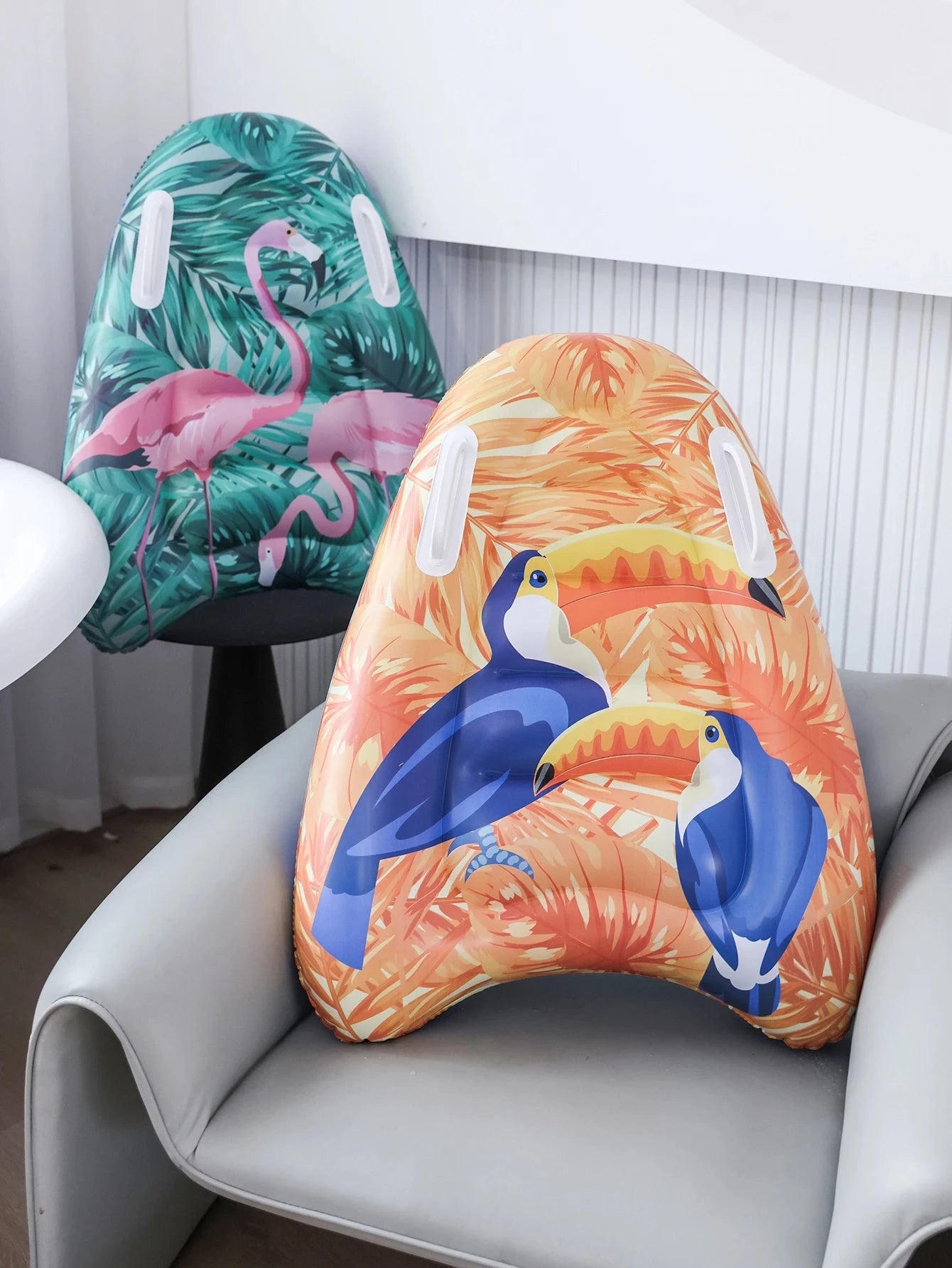 Inflatable Body Boards with Handles for Water Slides, Surfing Board for Slip Slide, Swimming Pool Floating Water Boards Good Vibrations