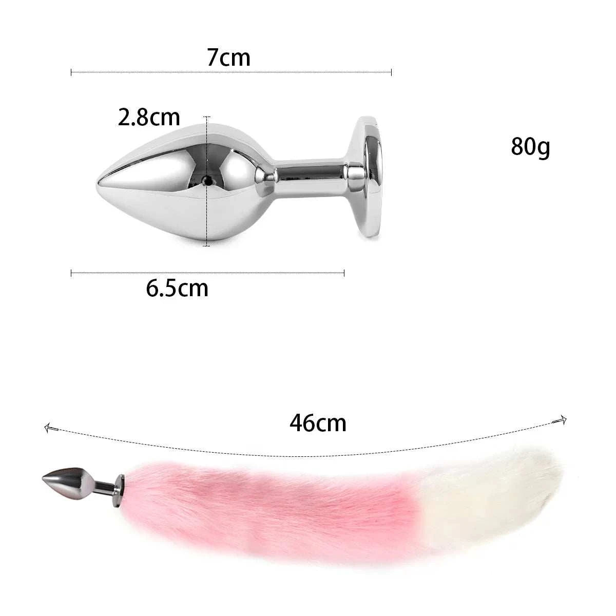 VaHppy SM BDSM Sex Toy Sets role-playing Fox 5pcs/lot Plush Anal Plug Tail Bell Collar Mouth Plugs White/Black/Pink Couple games GOOD Vibrations