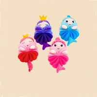 Baby bath flower ball, cute cartoon mermaid for children, soft and non scattering bath ball, bubble net Good Vibrations