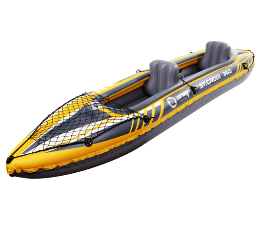 Inflatable Kayak 2 Person Boat Inflatable Rowing Boats Kayak Fishing Good Vibrations