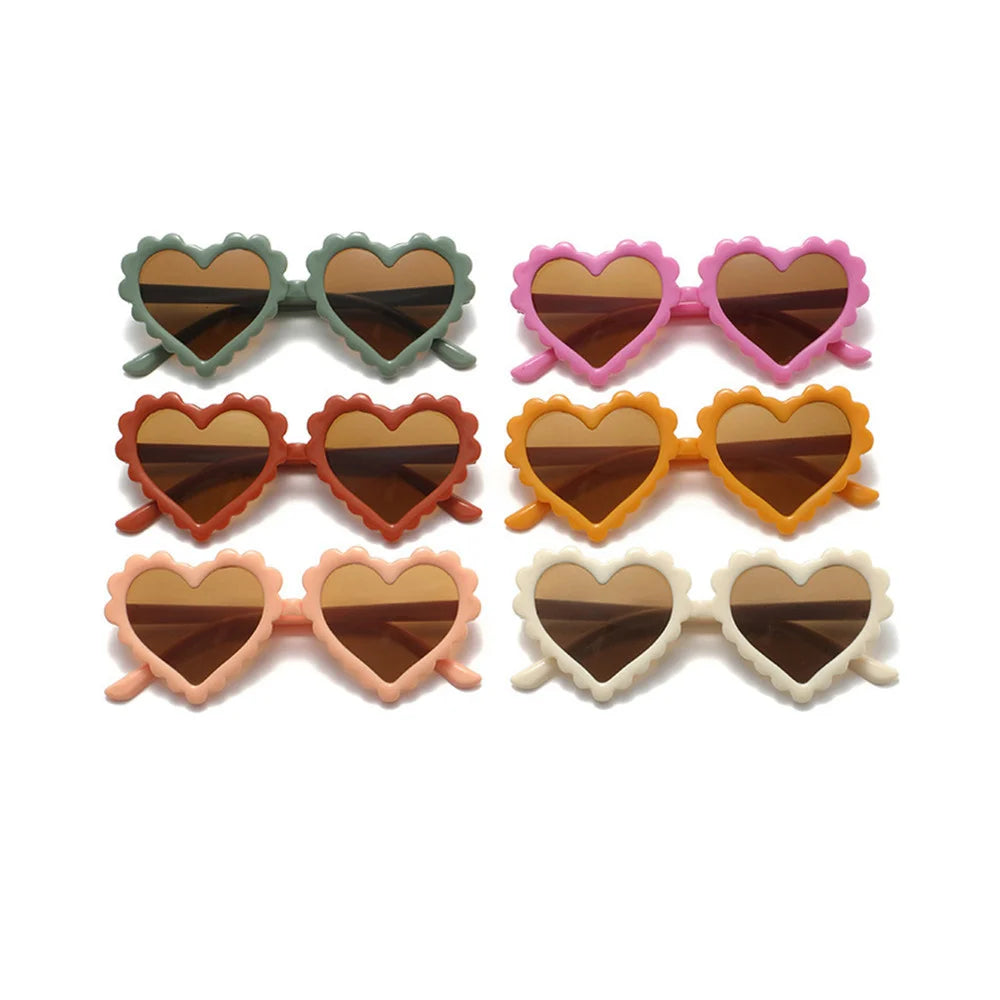 1Pc Cartoon Heart Sunglasses Children Baby Sunglasses Boys Girls UV400 Sun Glasses Shades Kids Gifts Fashion Party Eyeglasses Good Vibrations