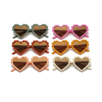 1Pc Cartoon Heart Sunglasses Children Baby Sunglasses Boys Girls UV400 Sun Glasses Shades Kids Gifts Fashion Party Eyeglasses Good Vibrations