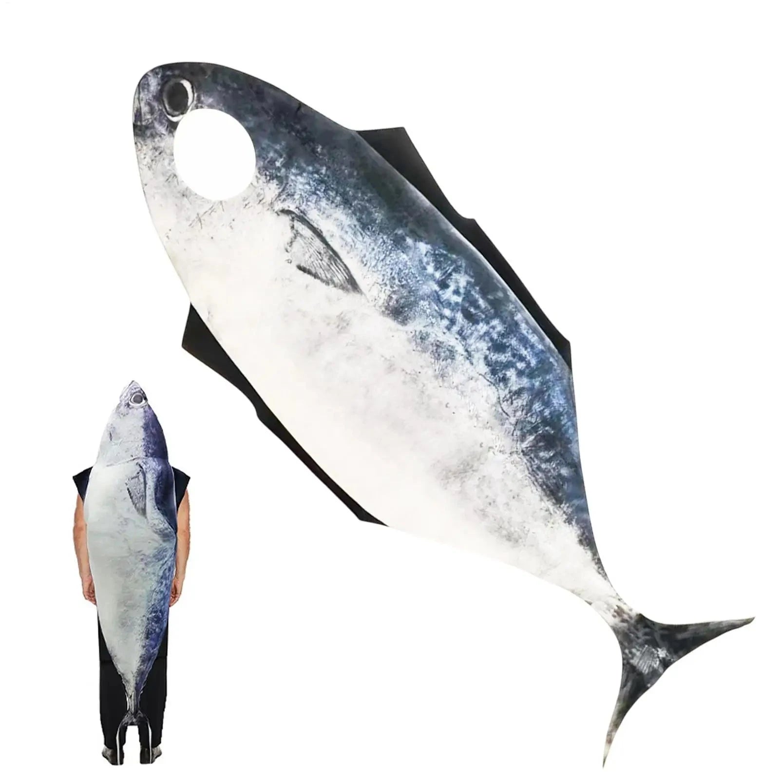 Fish Costume Cosplay Fish Costume Funny Halloween Suit Woman Man Jumpsuit Carnival Disguise Wearing Show Party Good Vibrations