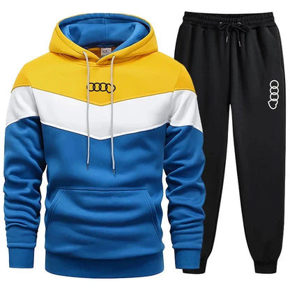 Men's Clothing Casual Sweatshirt Suit Sweatshirts for Men Daily Tricolor Hoodies Hot High Quality 2024 Sports Tracksuit Jogging Good Vibrations