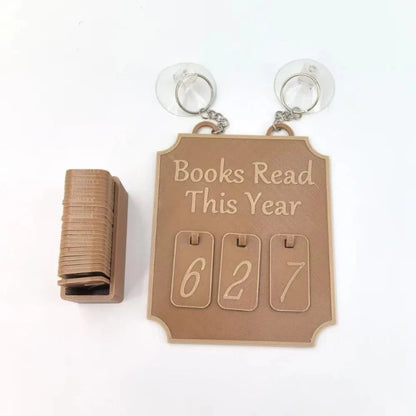Hanging Bookshelf Counter Books Read This Year Personalized Reading Counter Bookish Decor Bookshelf Sign Reading Plan Management Good Vibrations