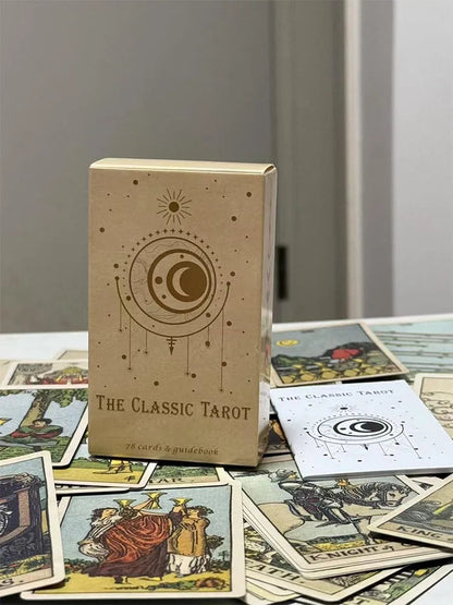 The Classic Tarot Cards A 78 Deck Board Games Mystical Divination Fate Fortune Tarot Cards with Guide Book Good Vibrations