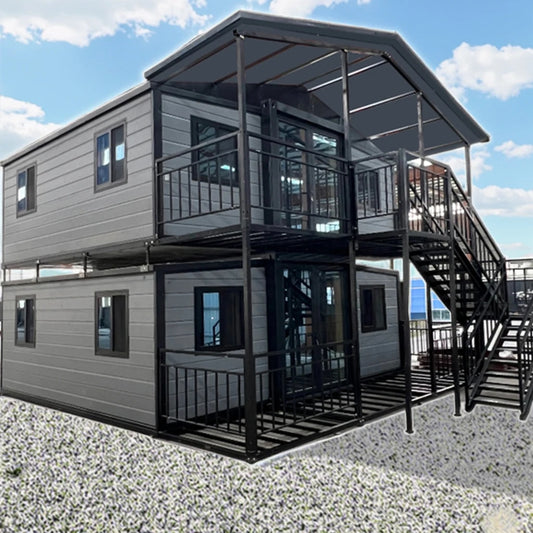 Modern Prefab House for Sale 20ft Expandable Tiny Home 2 Bedroom Modular Prefabricated House with Bathroom and Kitchen Good Vibrations