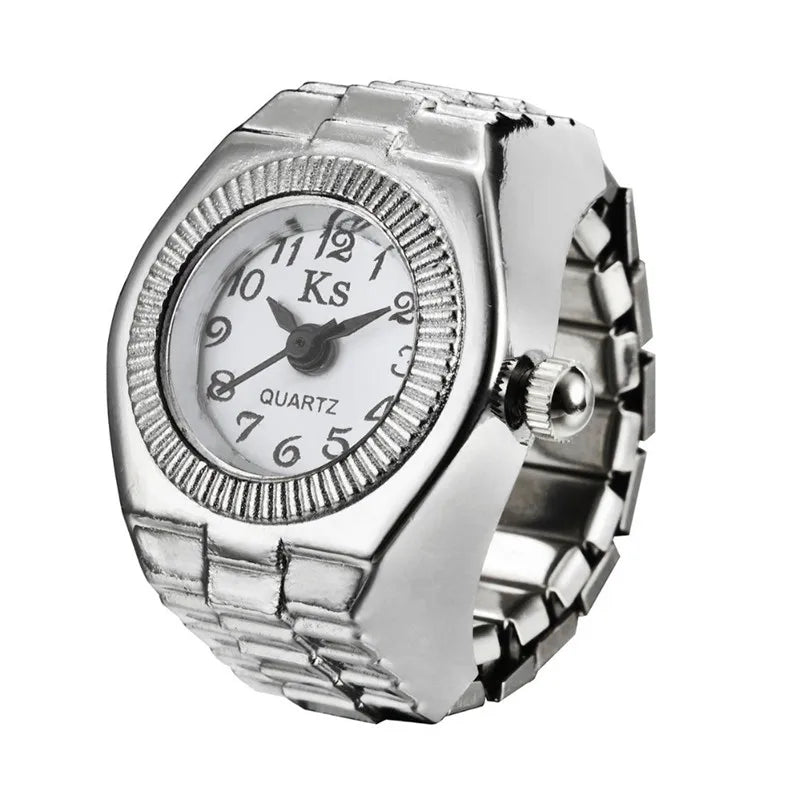 Fashion Rings Finger Watches for Women Men 2025 Fashion Party Quartz Watches Unisex Couple Rings Jewelry Gifts Good Vibrations