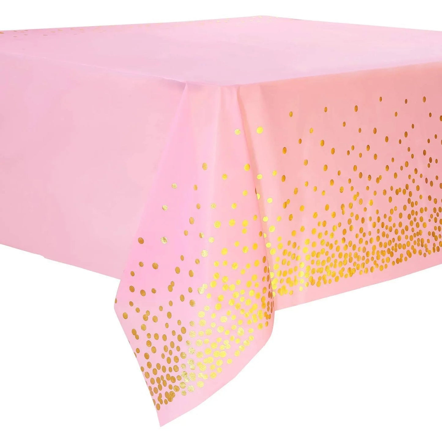 Pink Party Decoation Gold Supplies Paper Tablecloth Disposable Dinnerware Plate Napkin Cup for Christmas Birthday Party Wedding Good Vibrations