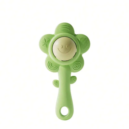 A Teether And Rattle For Babies: Sound, Chewable Toy, Early Learning And Entertainment, Teether, Rattle, Grip Function 3-In-1. Good Vibrations