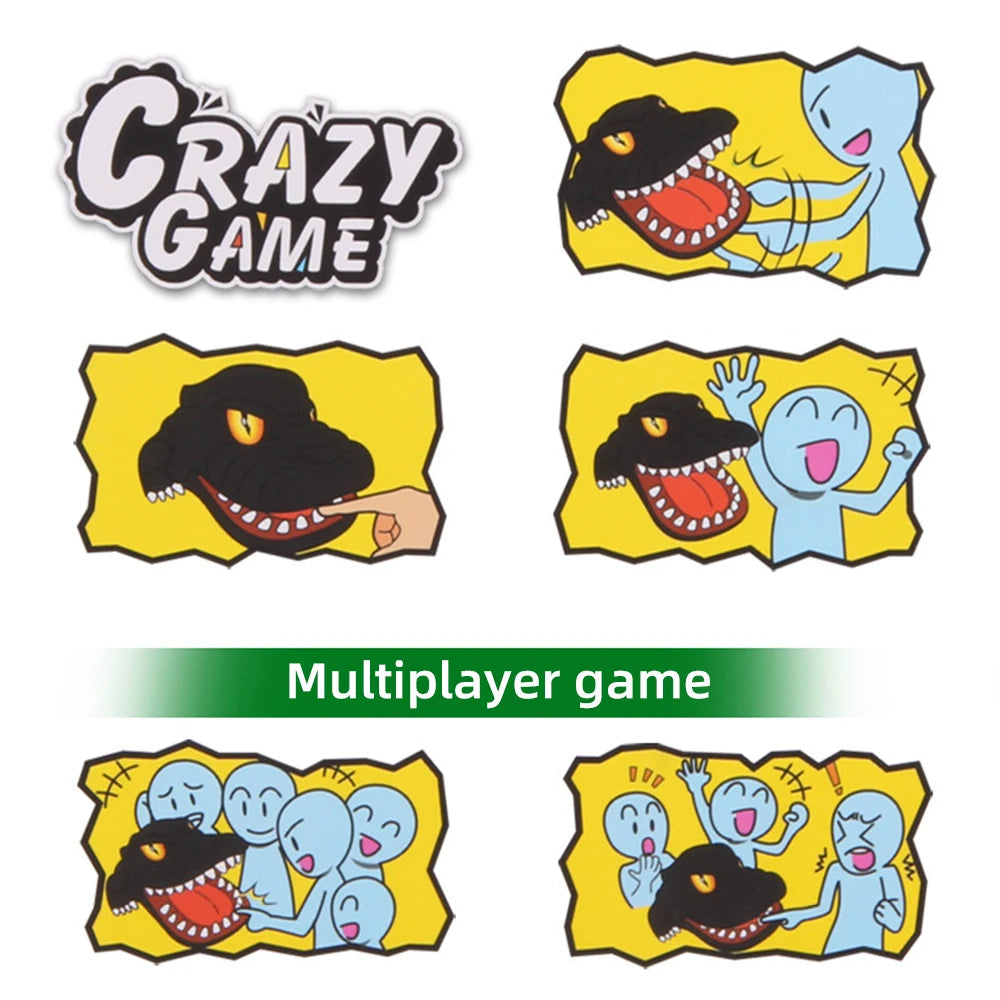 Crocodile Teeth Toys Children's Crocodile Bites Fingers Reaction Training Novelty Children's Lucky Game Trick Decompression Toy Good Vibrations