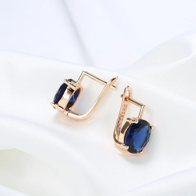 Real 14k Gold sapphire earring for Women To Join Party Peridot Gemstone Anillos De Wedding Diamante Engagement Jewelry Good Vibrations