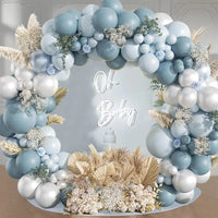 Blue Balloon Garland Arch Kit Macaron Light Blue Balloon Wedding Boy Baby Shower Ocean Birthday Party Decoration Kids Ballons Good Vibrations