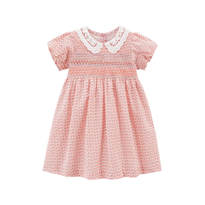 Little maven Baby Girls Summer Casual Clothes Little Genius Pretty Cartoon Dress Kids Soft and Comfort Wear Children's Clothing Good Vibrations