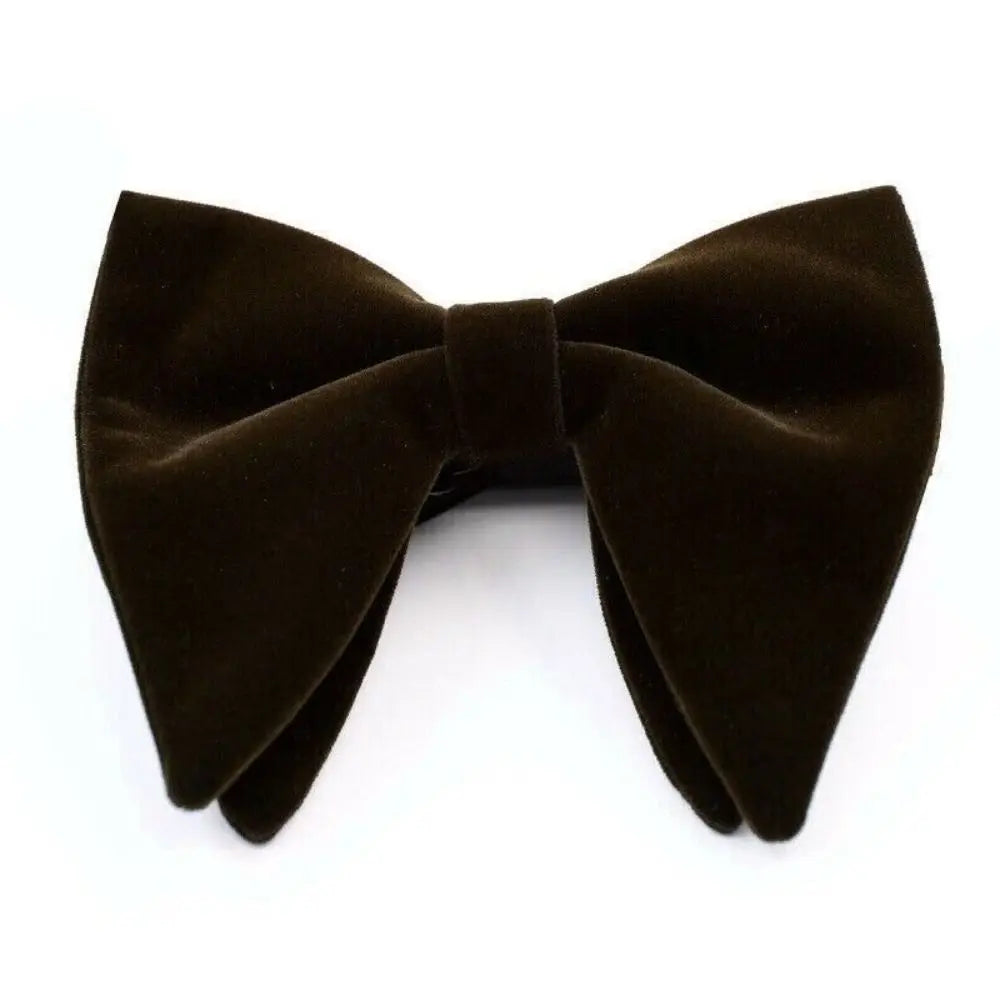 Mens Oversized Bow Tie Solid Velvet Bowtie Wedding Party Tuxedo Adjustable Necktie Big Bow Tie Good Vibrations