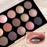 18-Color Eyeshadow Palette – Pearlescent, Matte, Fine Shimmer, Glitter, Earth Tones, Long-Lasting, High-Performance Good Vibrations