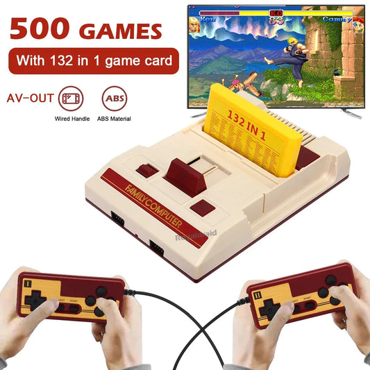 8 Bit Video Game Console Built in 500 Classic Games Family Computer TV Game Console Support Game Cartridge For FC Retro Gaming Good Vibrations